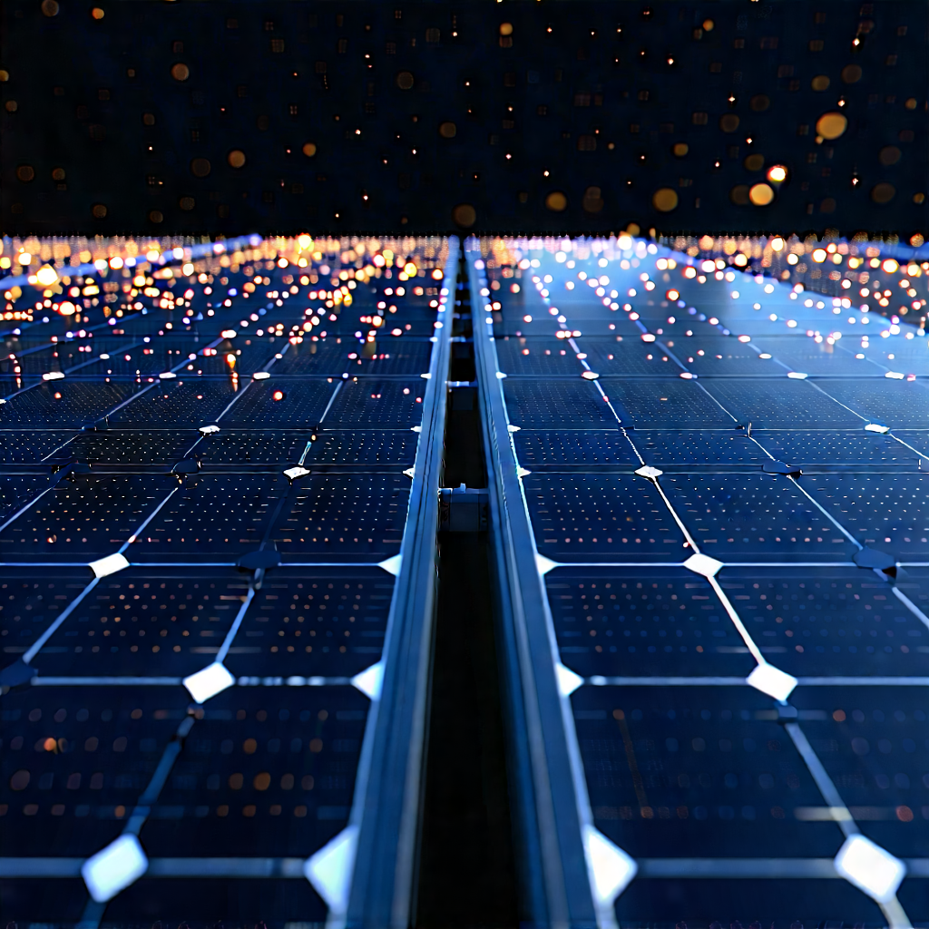 Solar Panel With Data Streams With Solar Panel