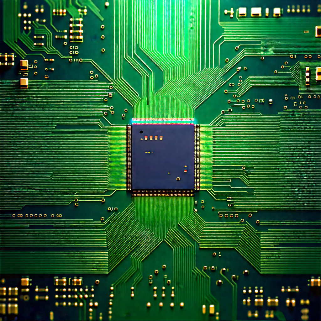 Circuit board with (digital:1.38) particles