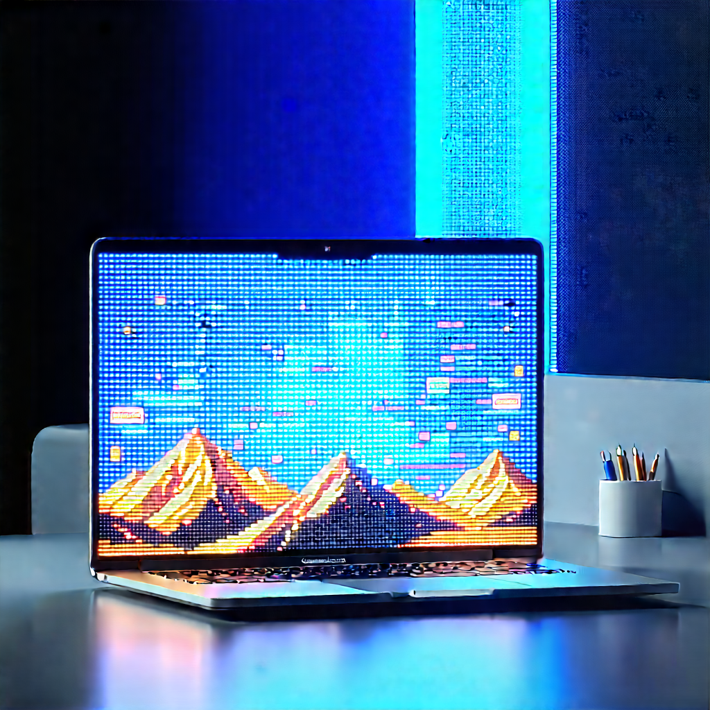Laptop With Data Visualization With Laptop Computer