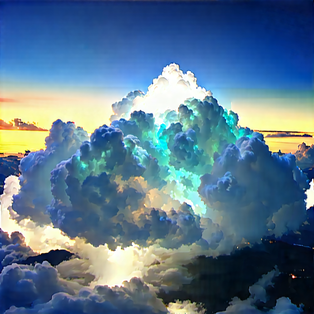 Cloud Computing Visualization With Large, Colorful