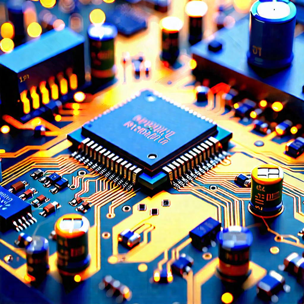 Close-up of electronic circuit