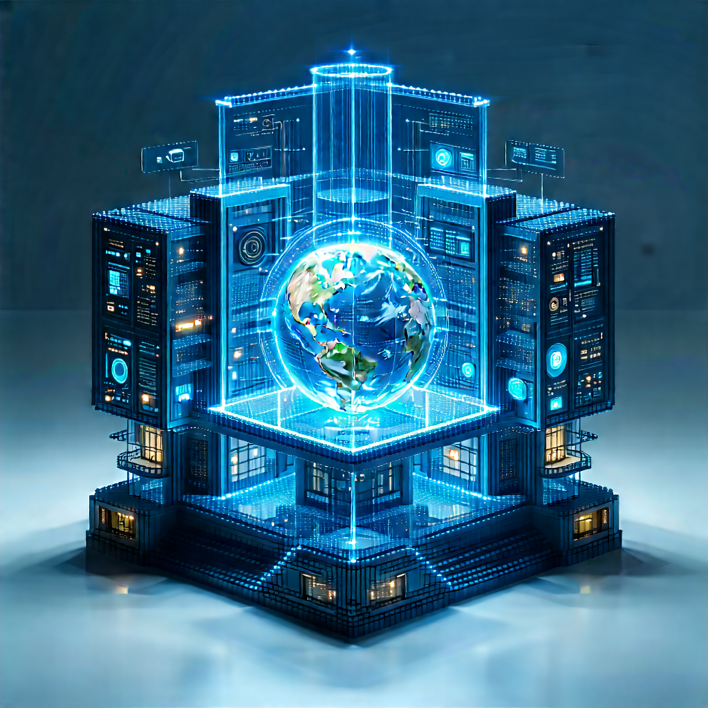 Educational Technology In Research Center With Large, Three-dimensional