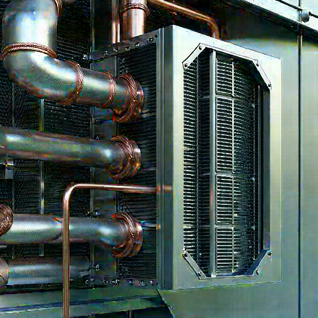 Close-up Of Cooling System With Large Metal