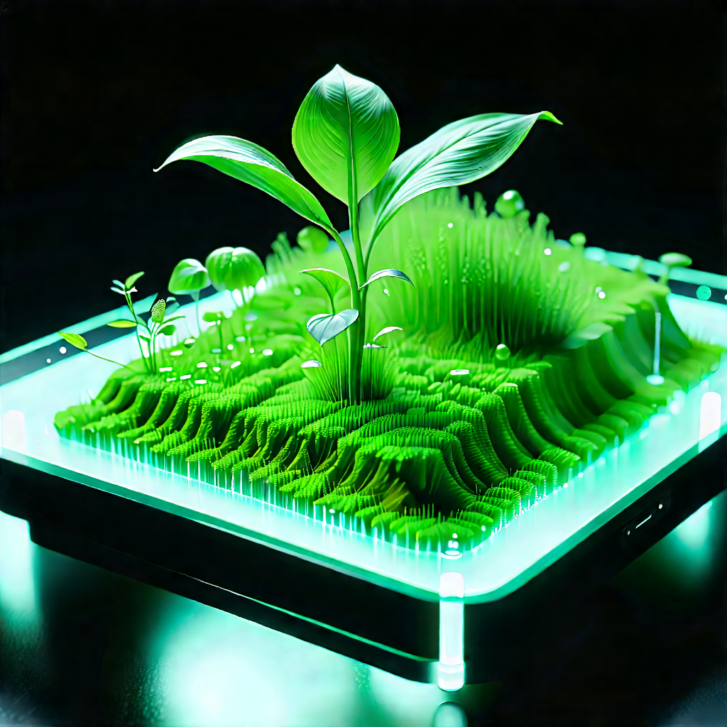 Agricultural Technology In Design Studio With Small Green