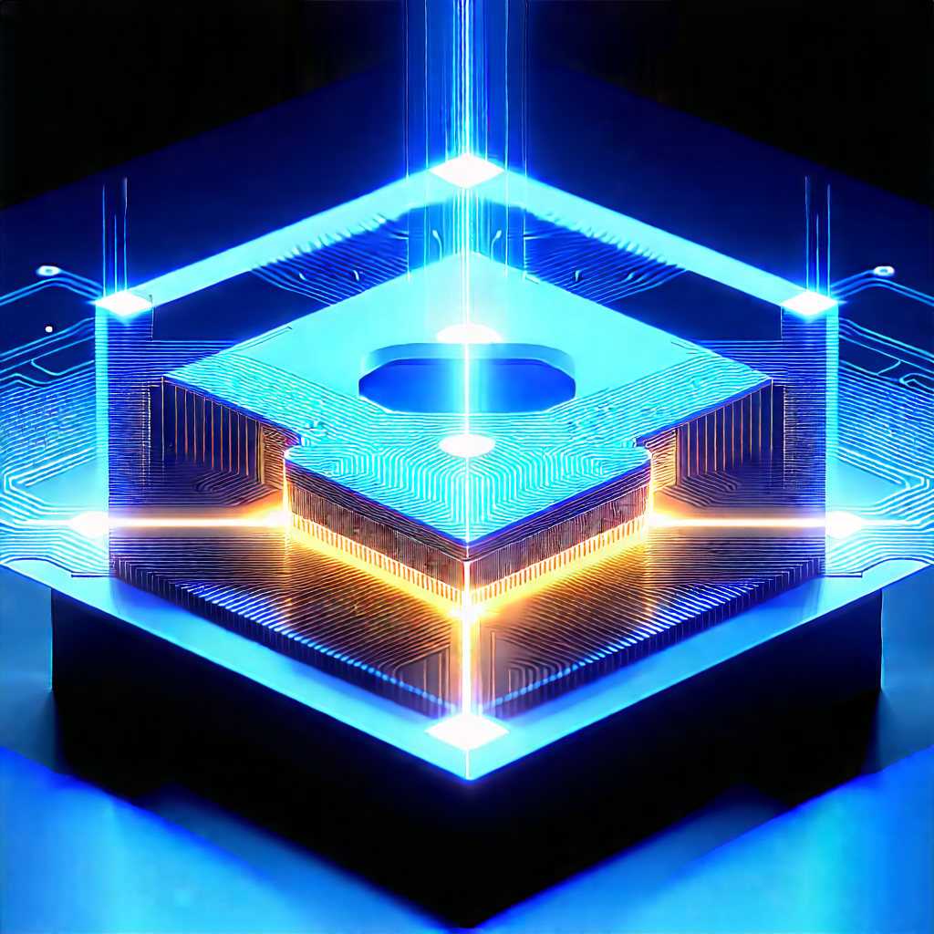 Quantum Computer With Holographic Projection With Blue Light