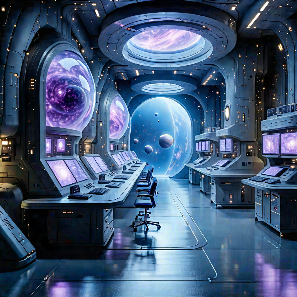 Futuristic Research Laboratory With Futuristic Setting,