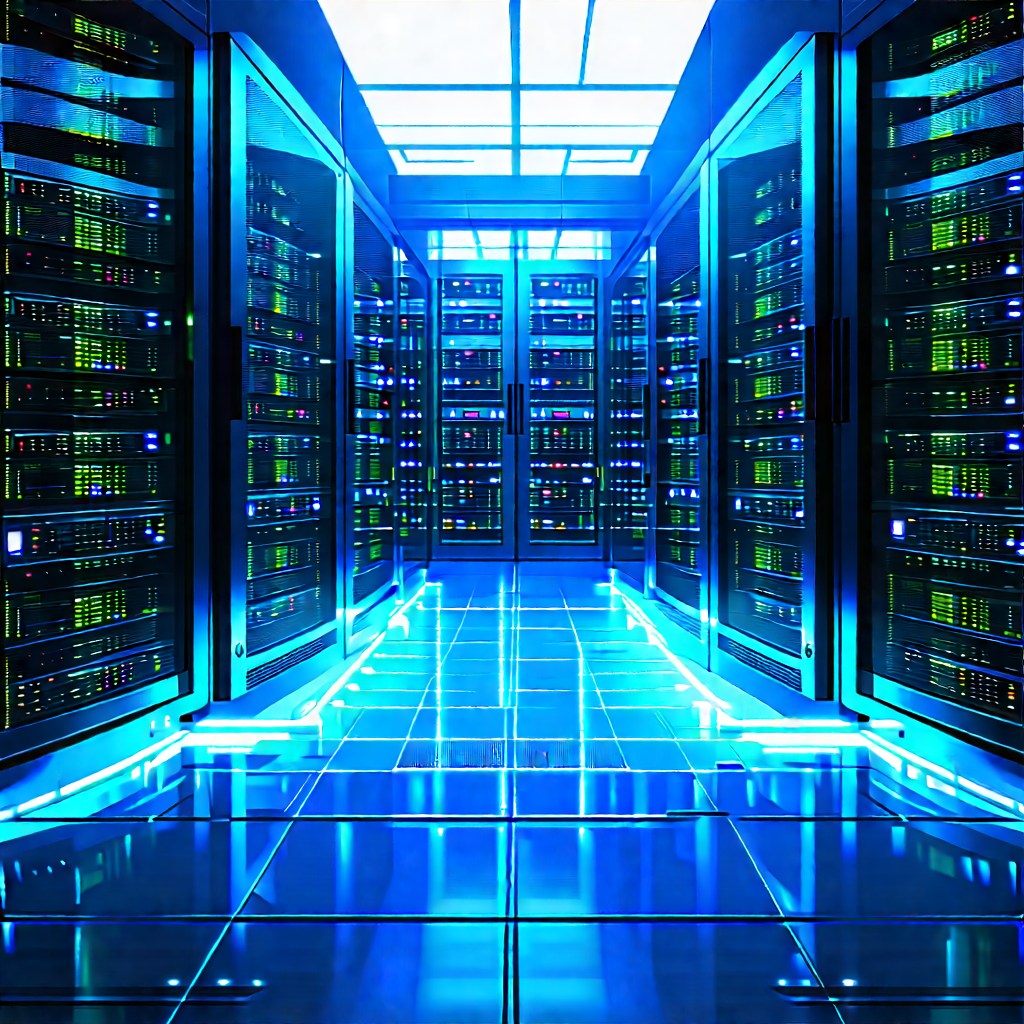 Futuristic Server Room With Image, There
