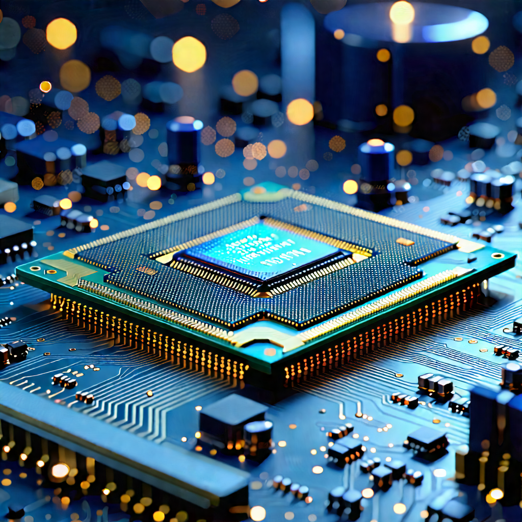 Close-up of microprocessor