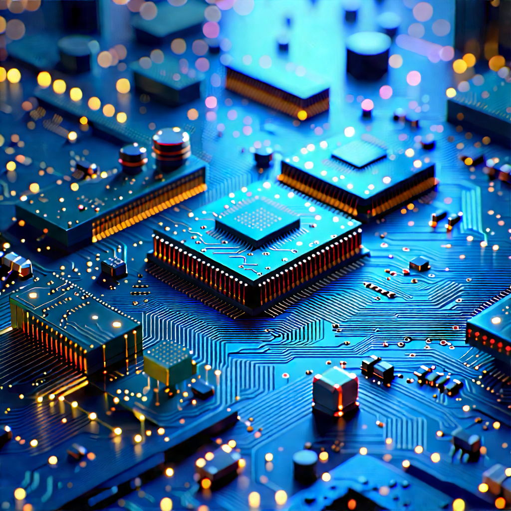 Close-up of electronic circuit