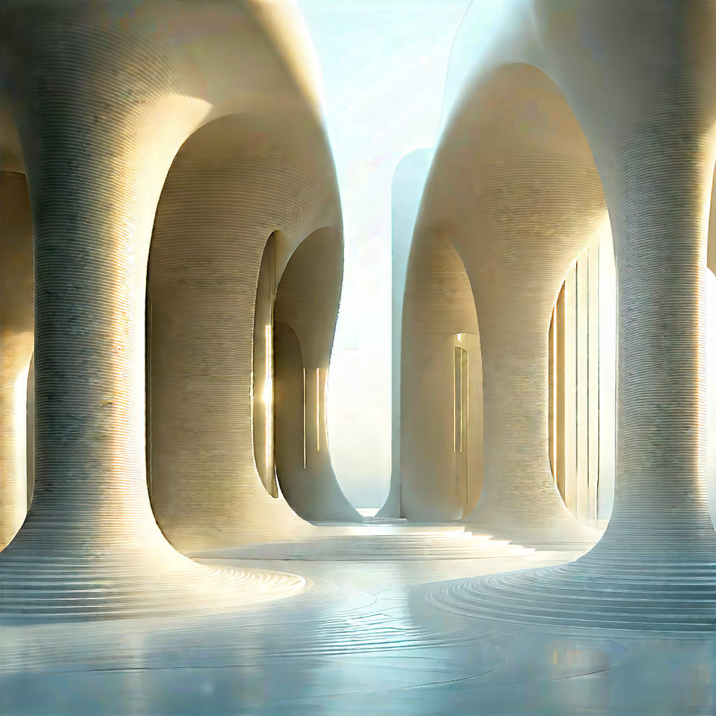 Futuristic Innovation Hub With Large, Open,