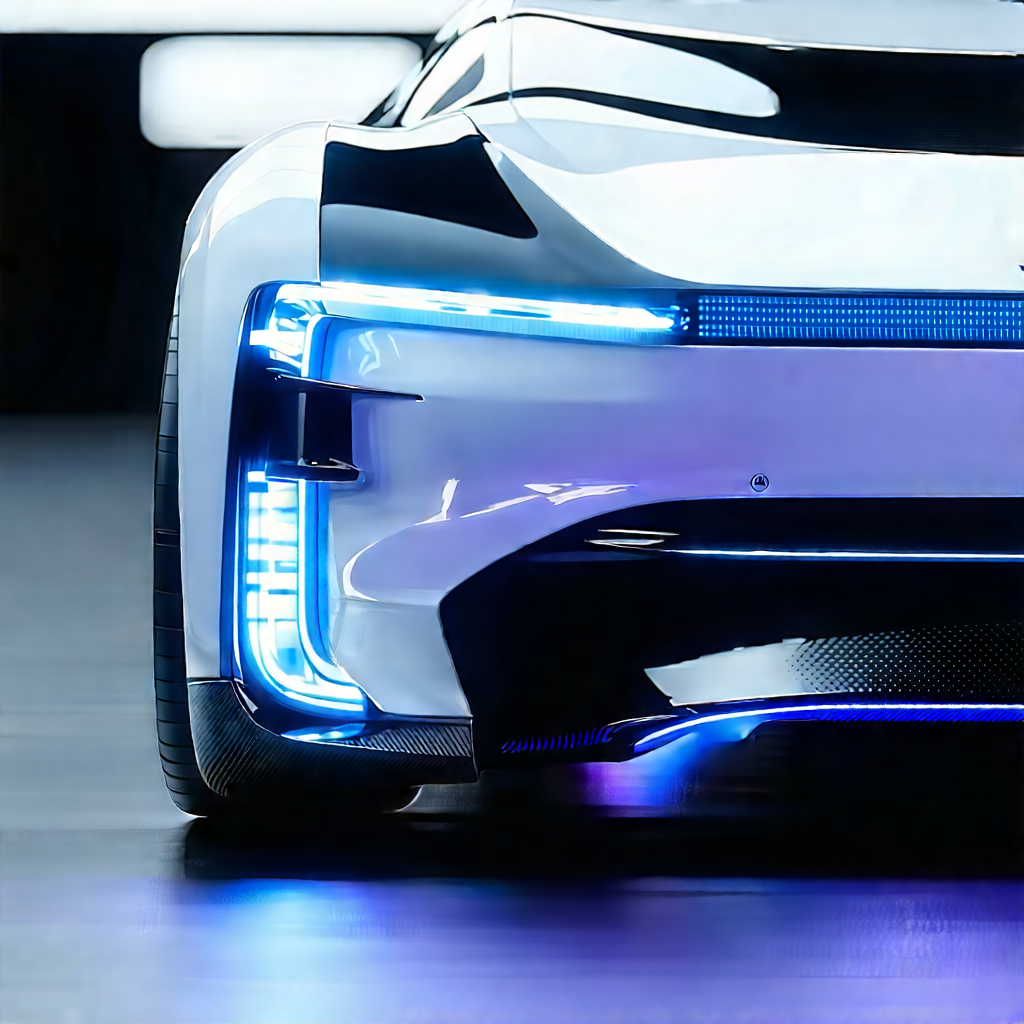 Innovative Electric Vehicle (design:1.37) With Futuristic Sleek