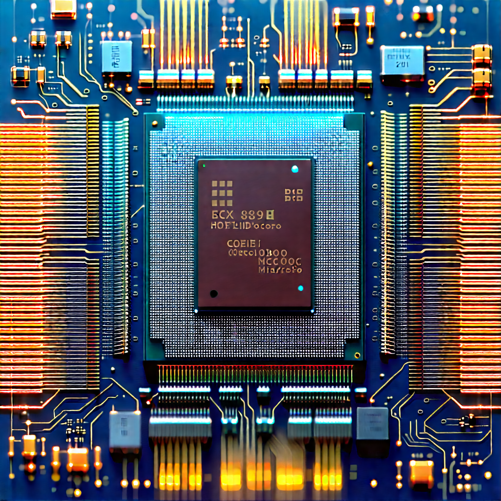 Close-up of microprocessor
