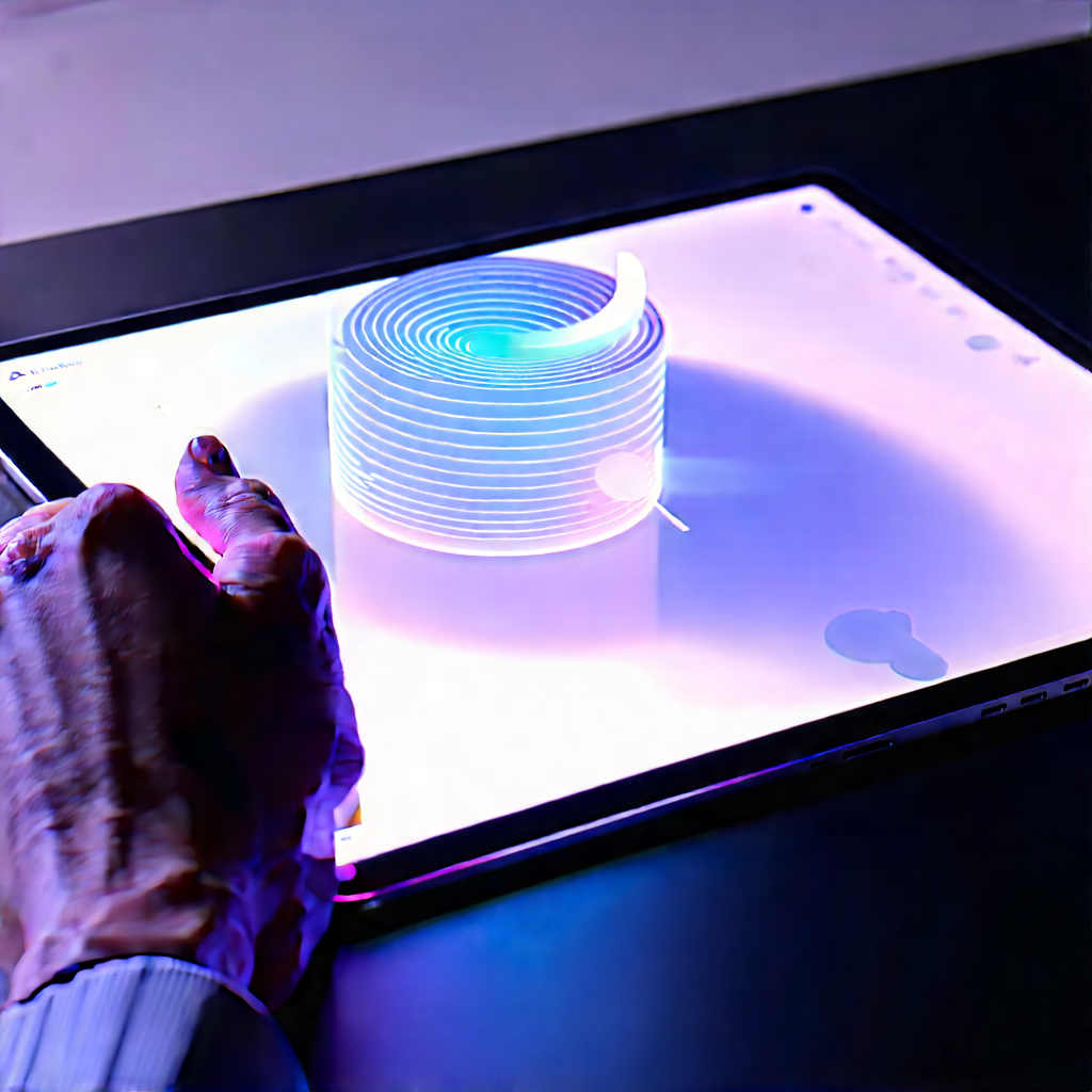 Tablet with holographic display
