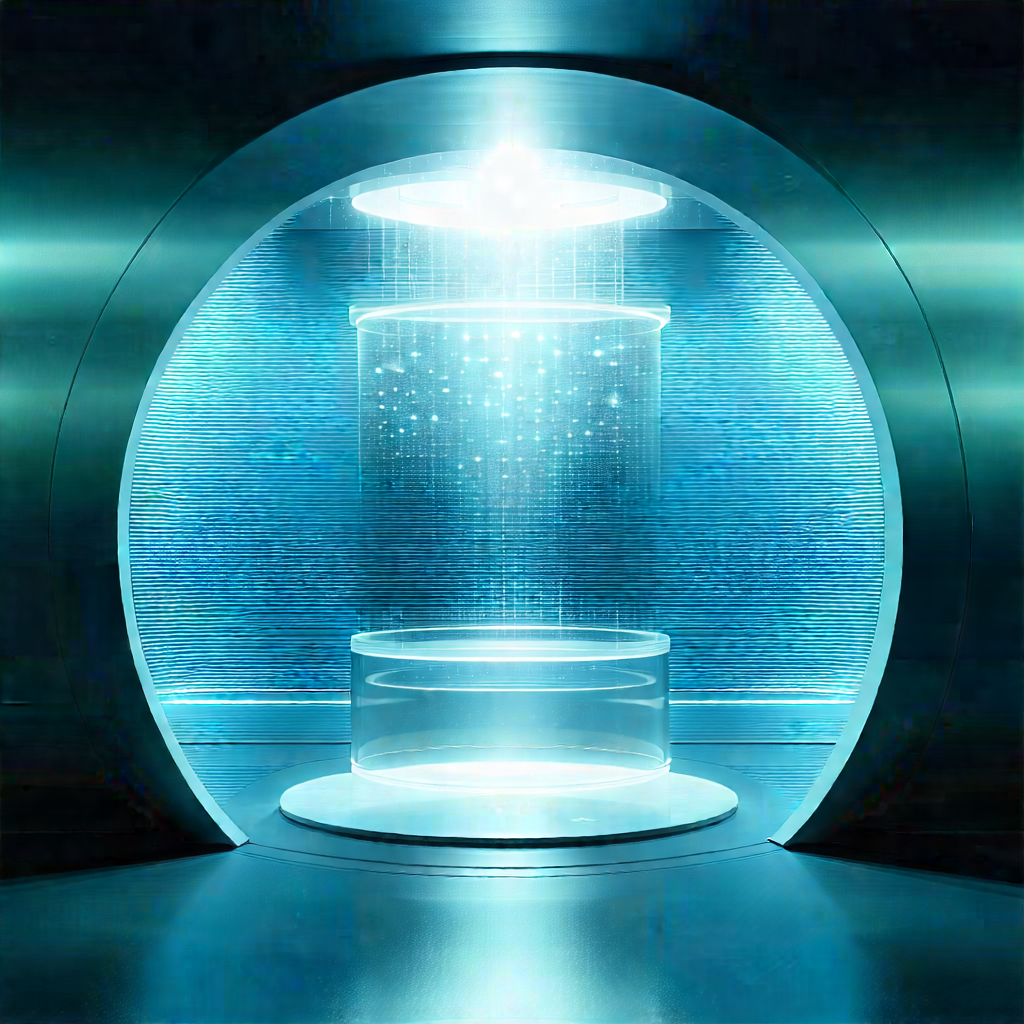 Futuristic Research Laboratory With Image