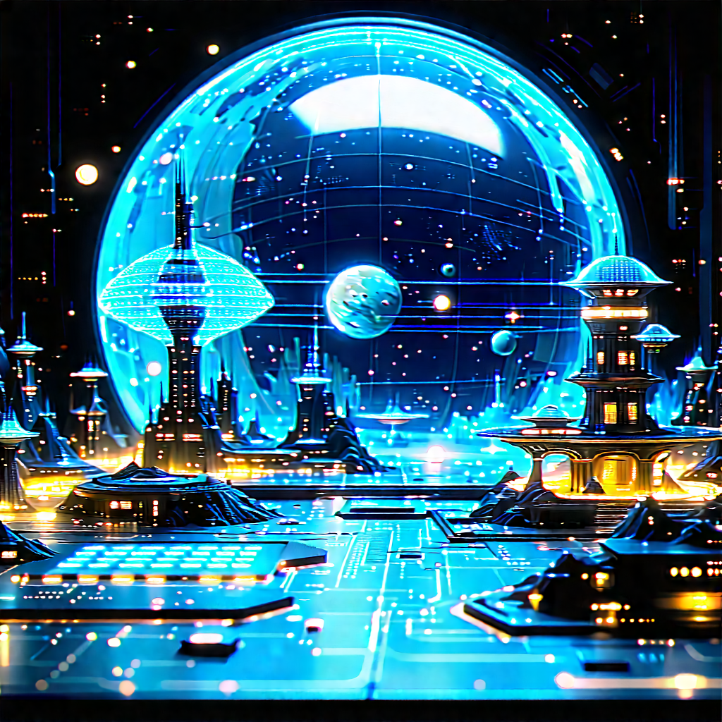 Futuristic Tech Startup Office With Futuristic Scene,