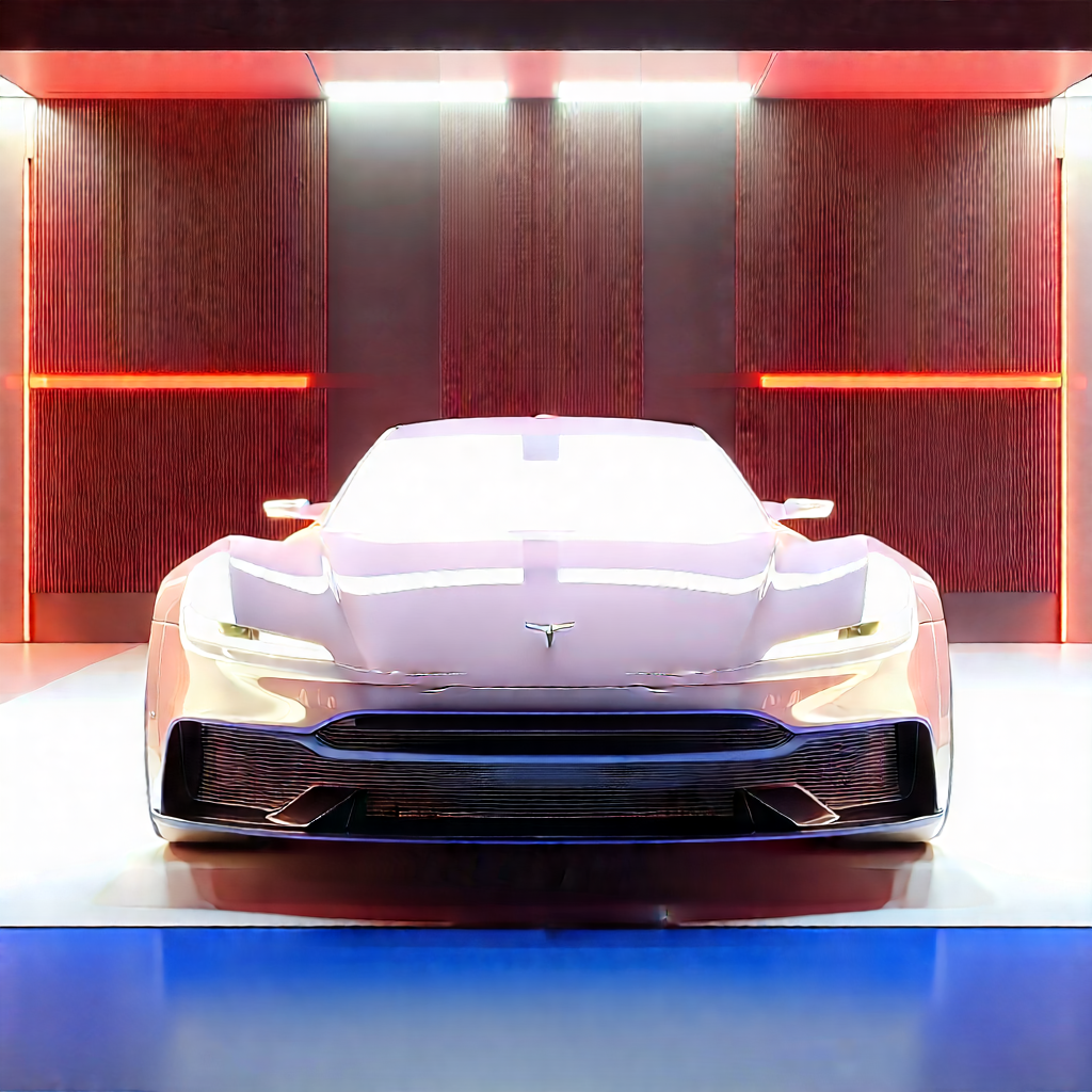 Automotive Technology In Manufacturing Facility With White Sports