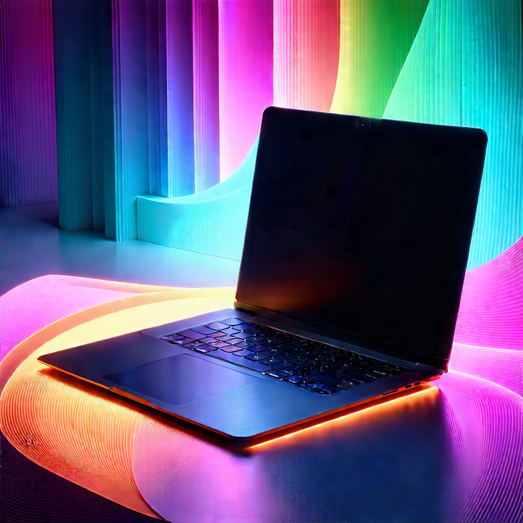 Laptop With Streaming Content With Laptop Computer