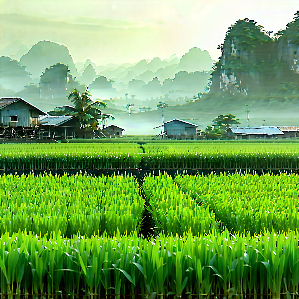 Agricultural Technology In Tech Office With Lush Green