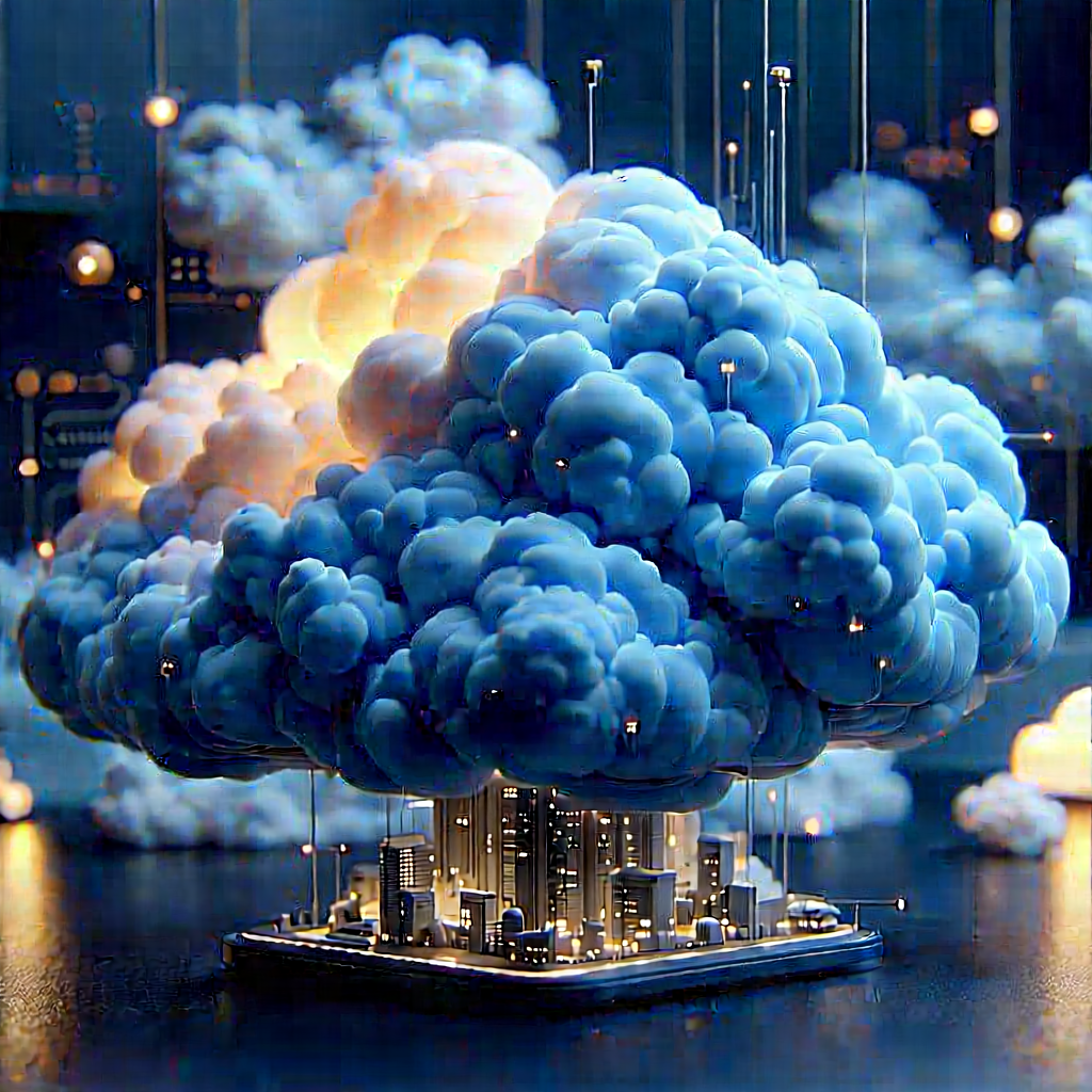 Cloud Computing Visualization With Image, There