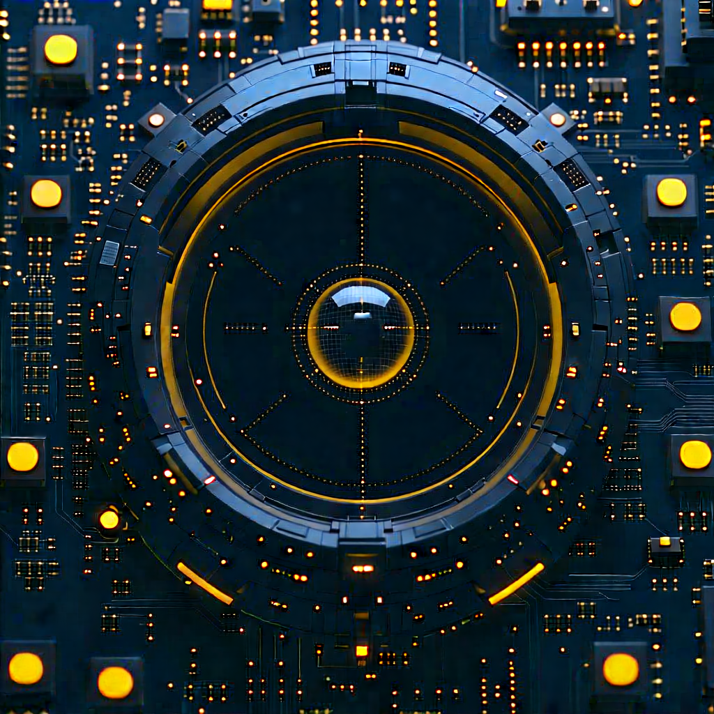 Close-up of sensor array