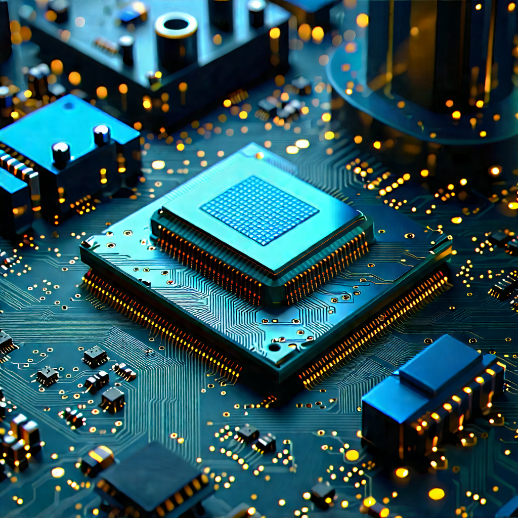 Close-up of electronic circuit
