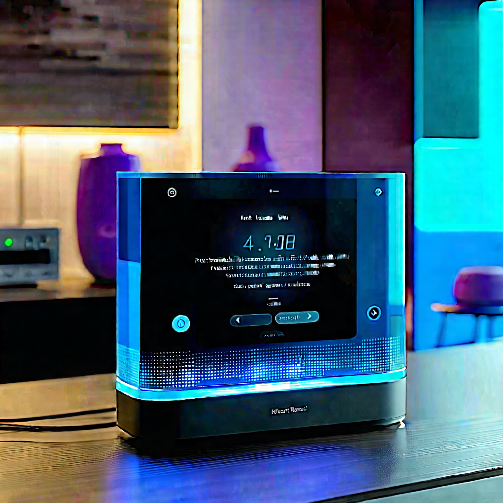 Smart Home (device:1.43) With Glowing Screen With Small Blue