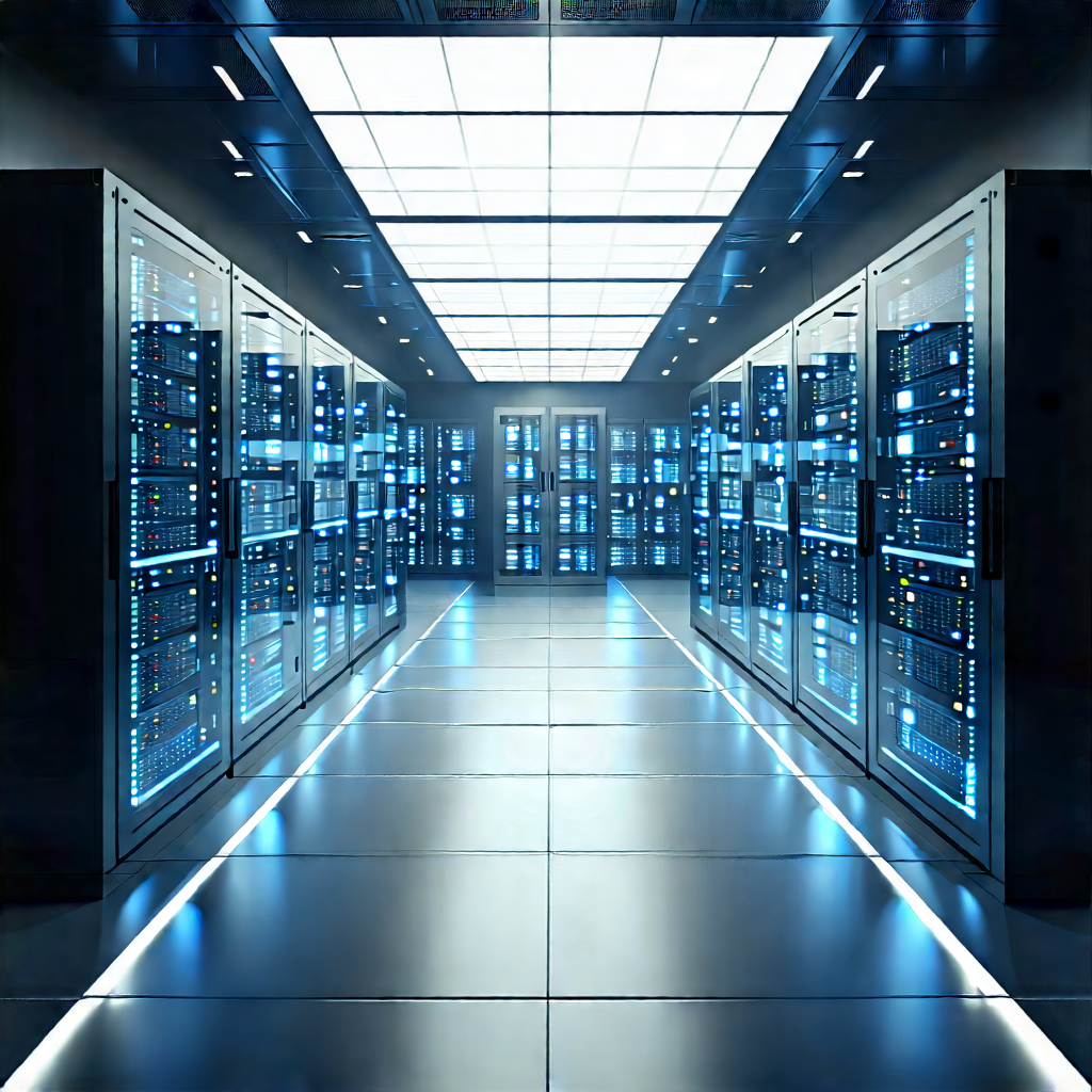 Futuristic Server Room With Image, There