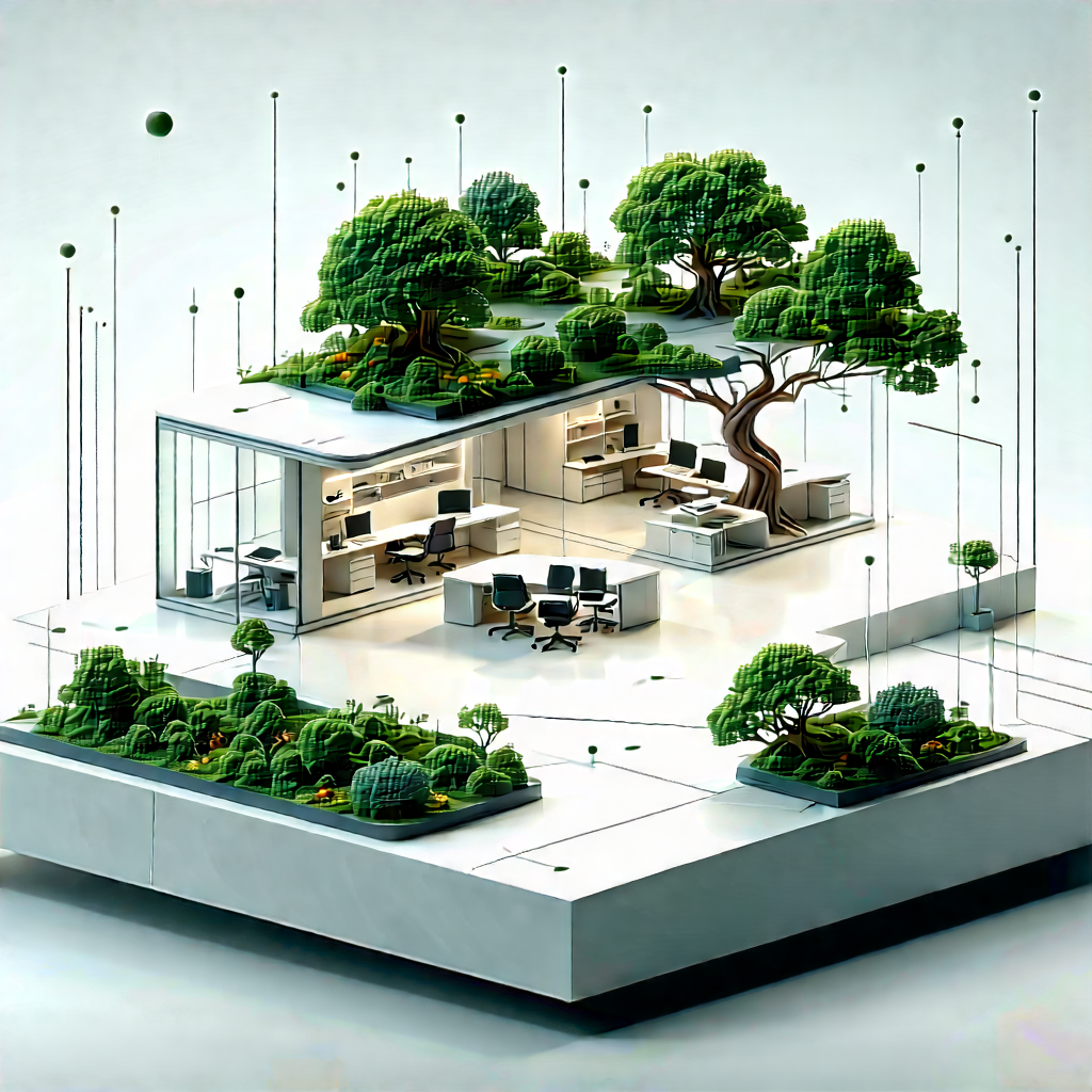 Futuristic Tech Startup Office With Image, There