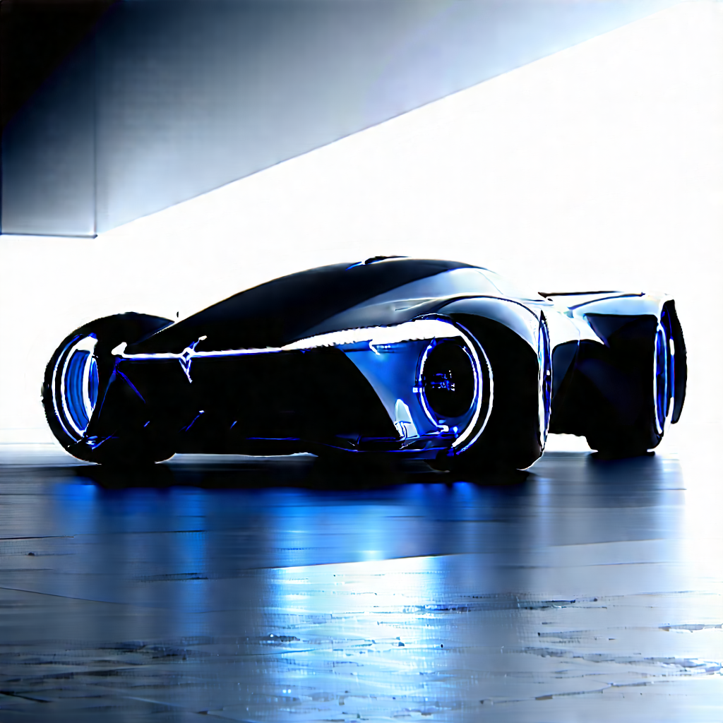 Innovative Electric Vehicle Design With Futuristic Parked