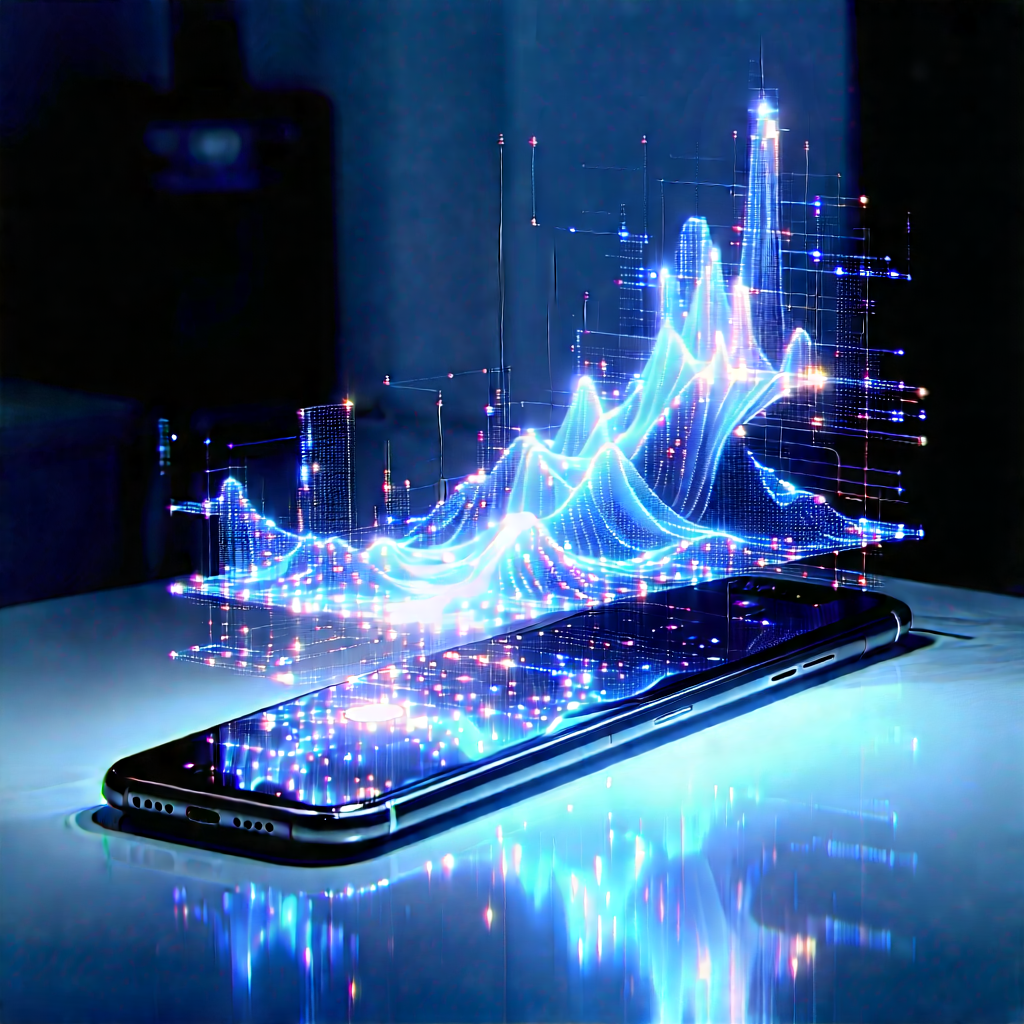 Smartphone With Data Visualization With Cell Phone