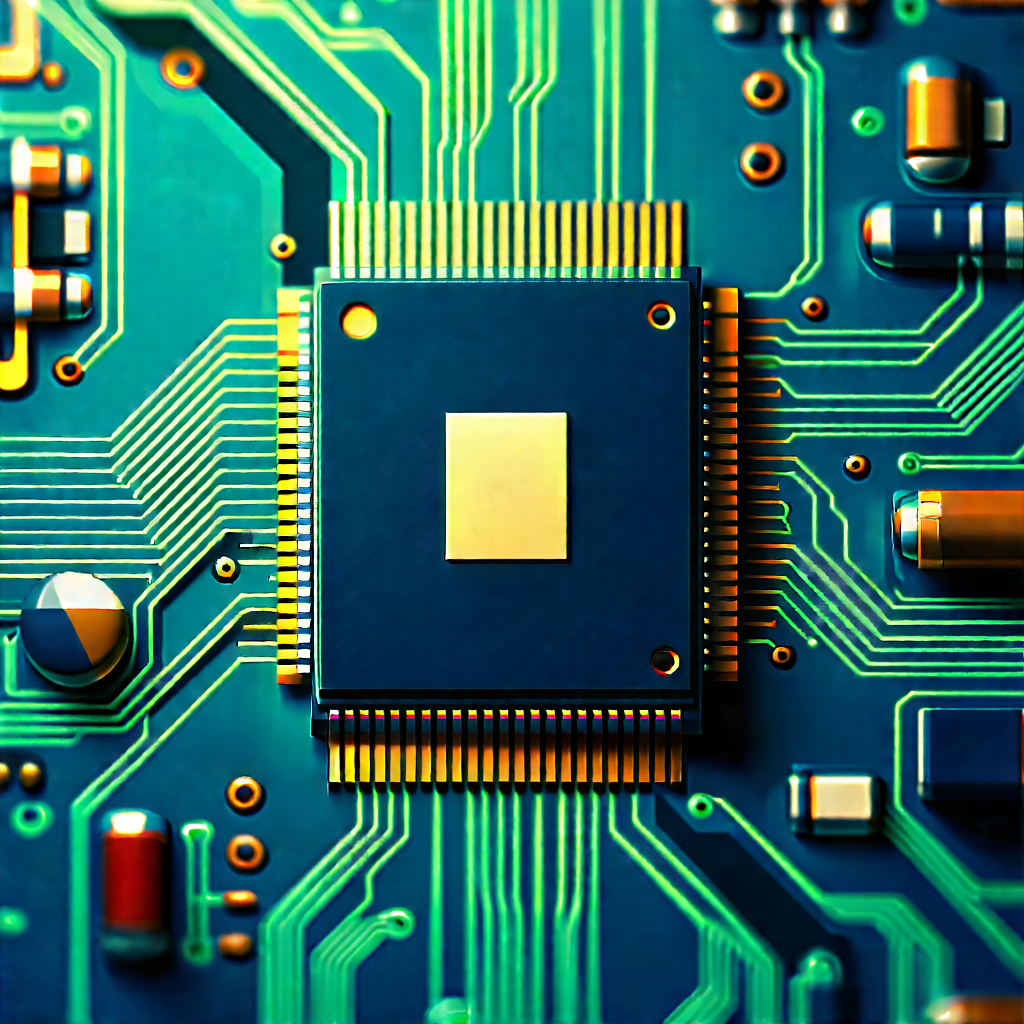 Close-up of electronic circuit