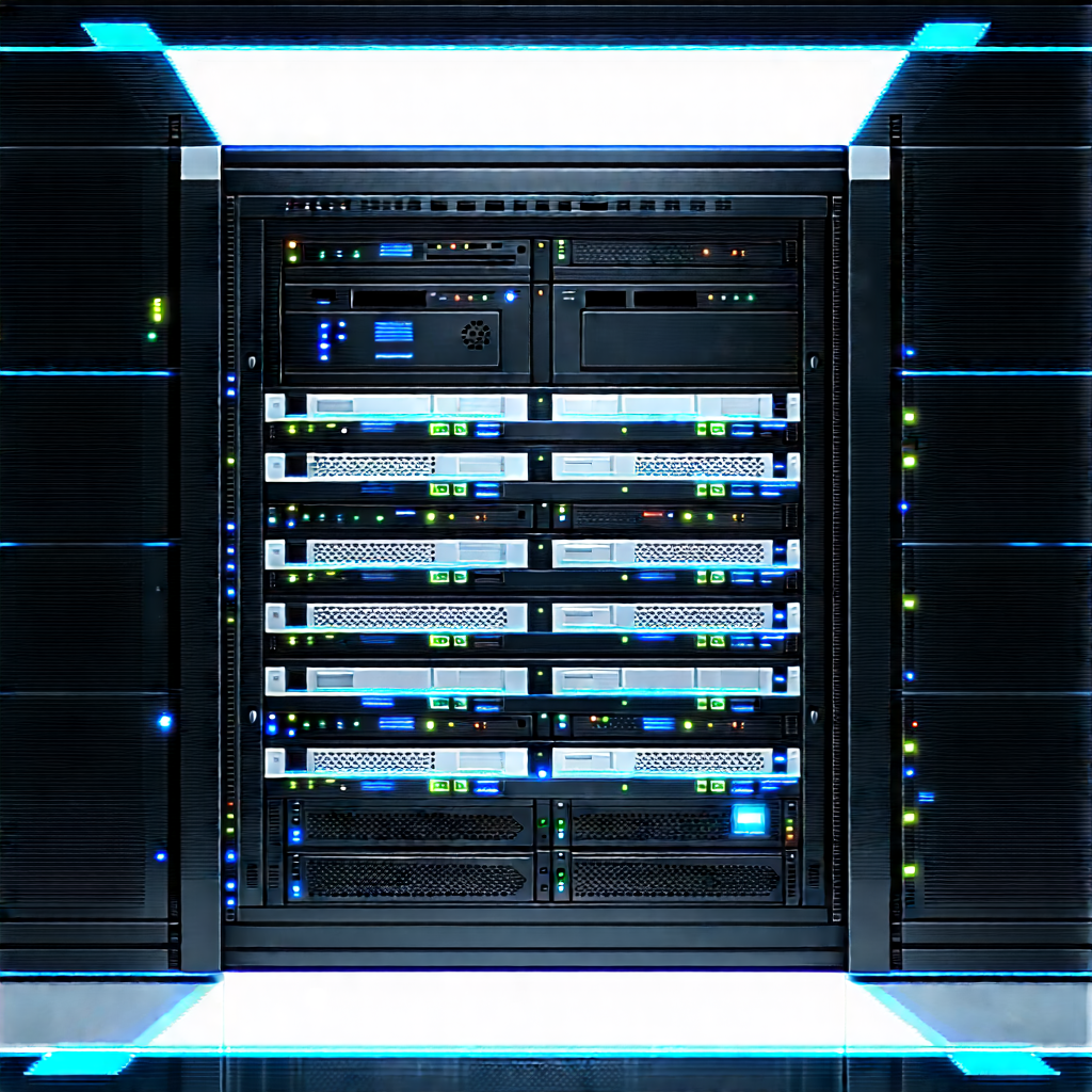 Server rack with holographic projection