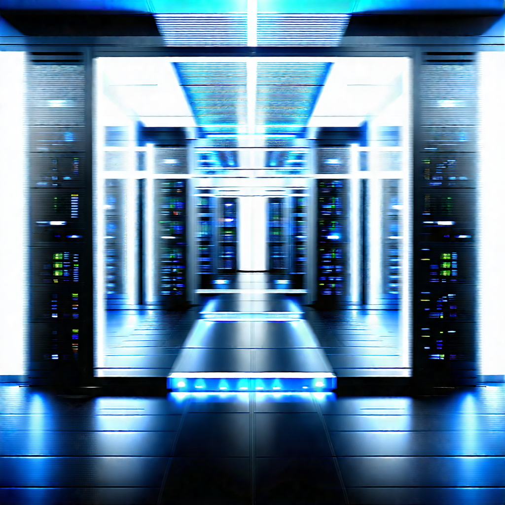 Futuristic Server Room With Image, There