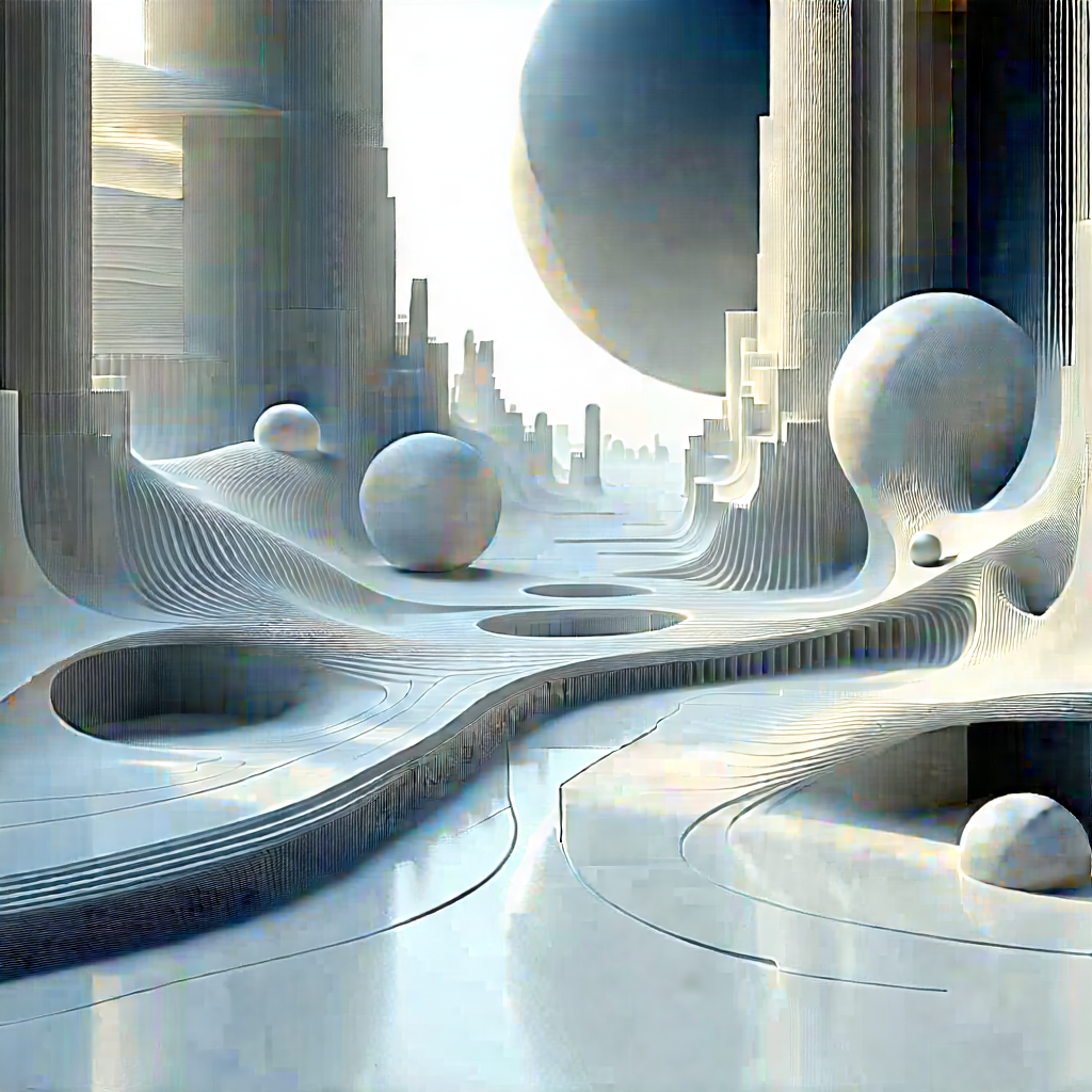 Futuristic Digital Workspace With Futuristic Scene,