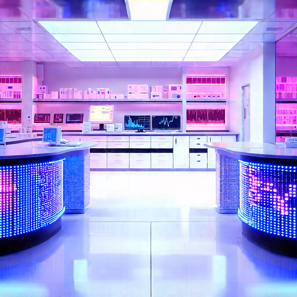 Healthcare Technology In Manufacturing Facility With Large, Well-lit