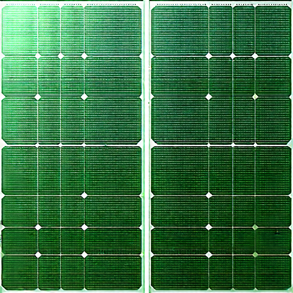 Solar panel with digital particles