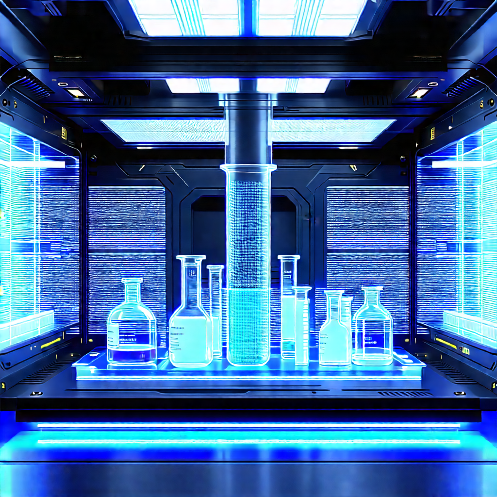 Futuristic Research Laboratory With Image, There
