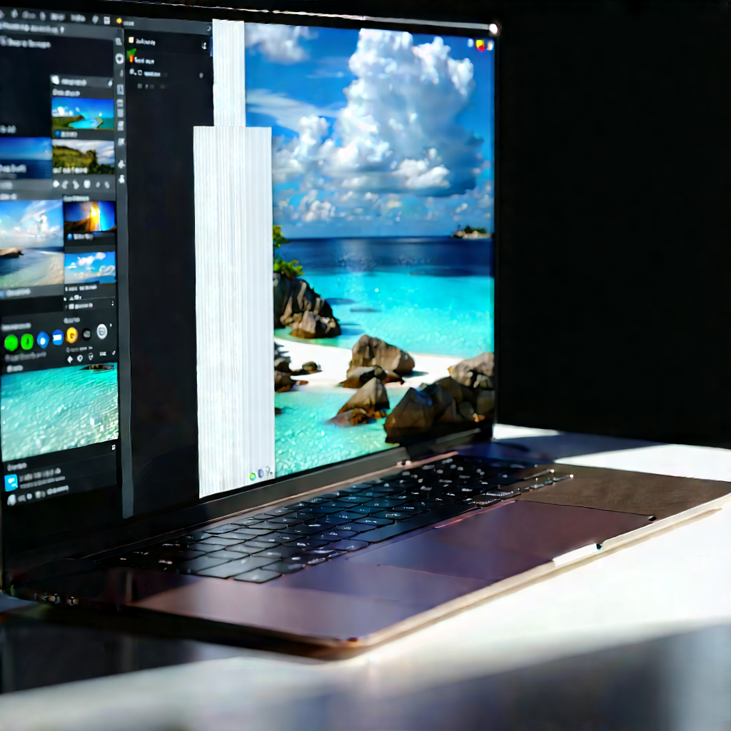 Laptop With Streaming Content With Laptop Computer