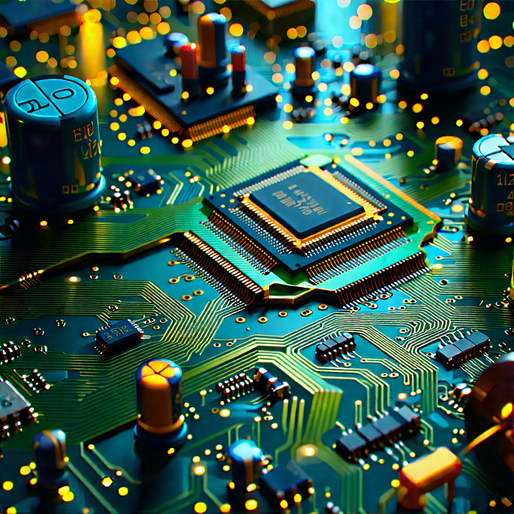 Close-up of electronic circuit