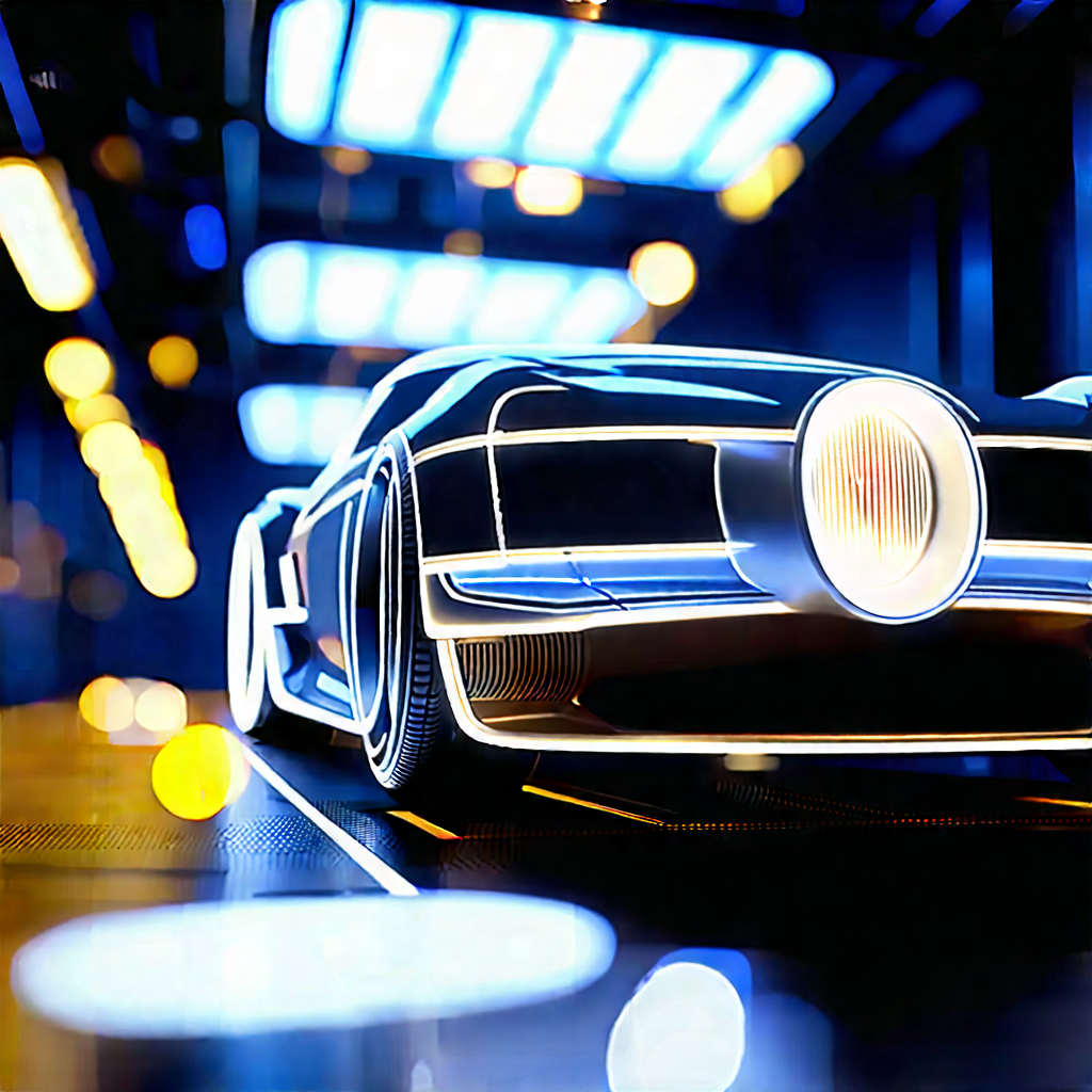 Automotive Technology In Modern Laboratory With Sleek Black