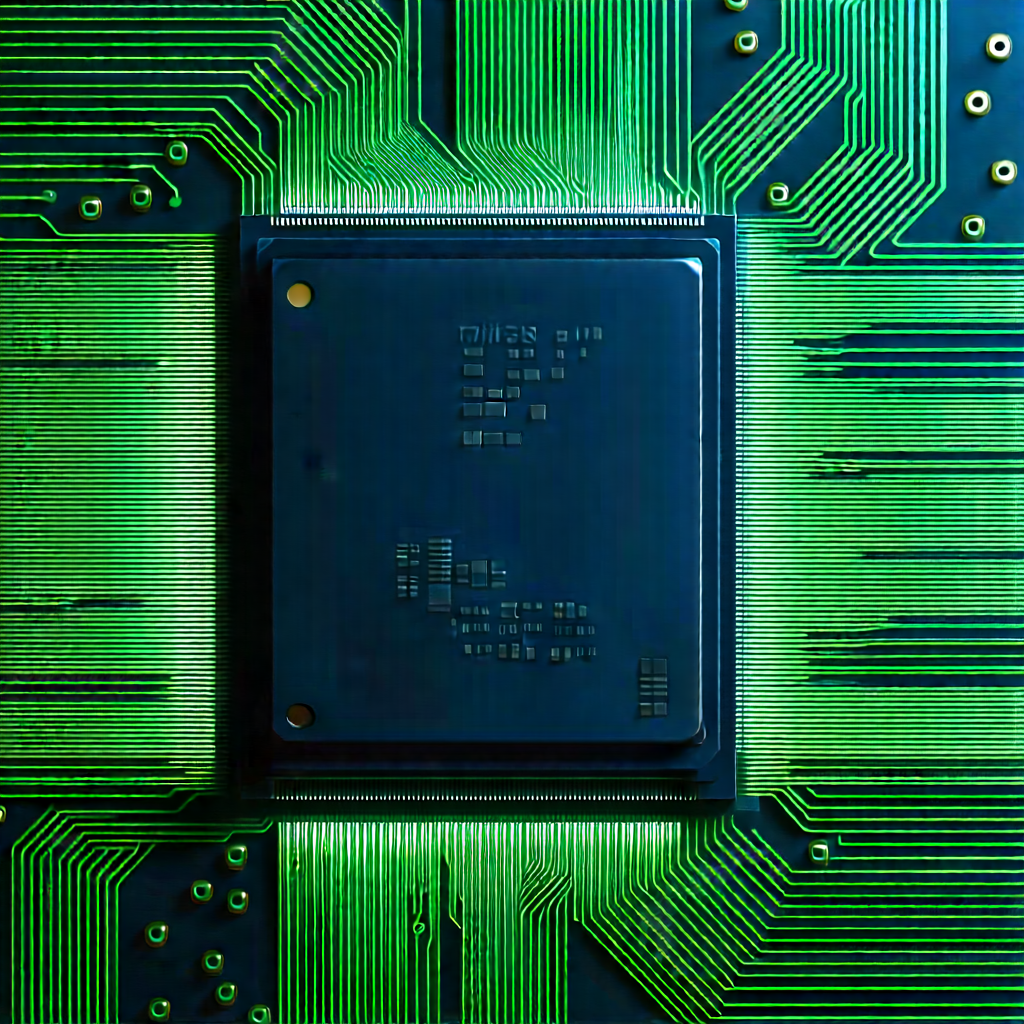 Close-up of microprocessor