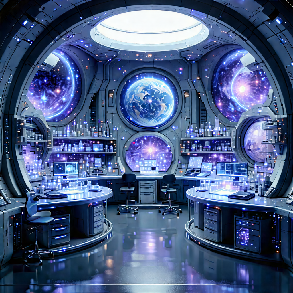 (futuristic:1.28) Research Laboratory With Futuristic Setting,