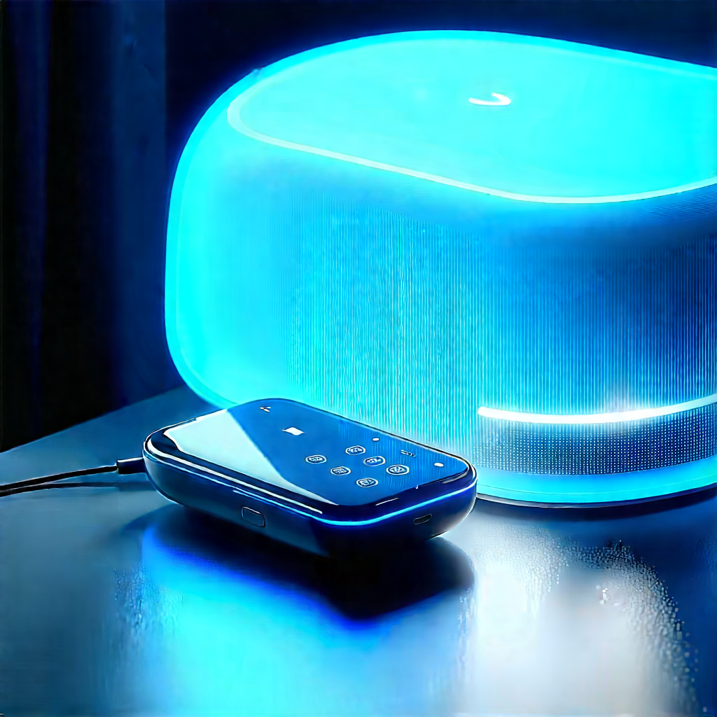 Smart Home (device:1.44) With User Interface With Blue Light