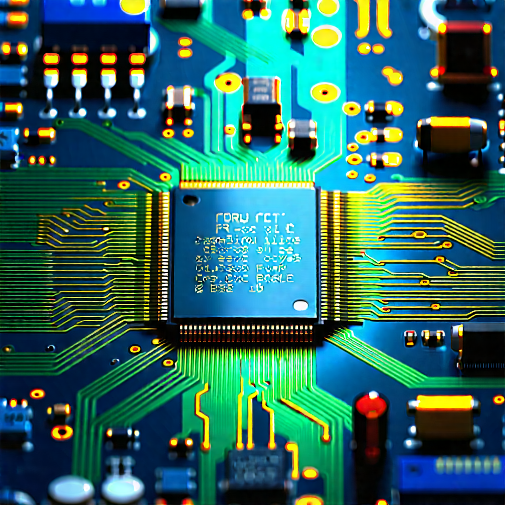 Close-up of electronic circuit