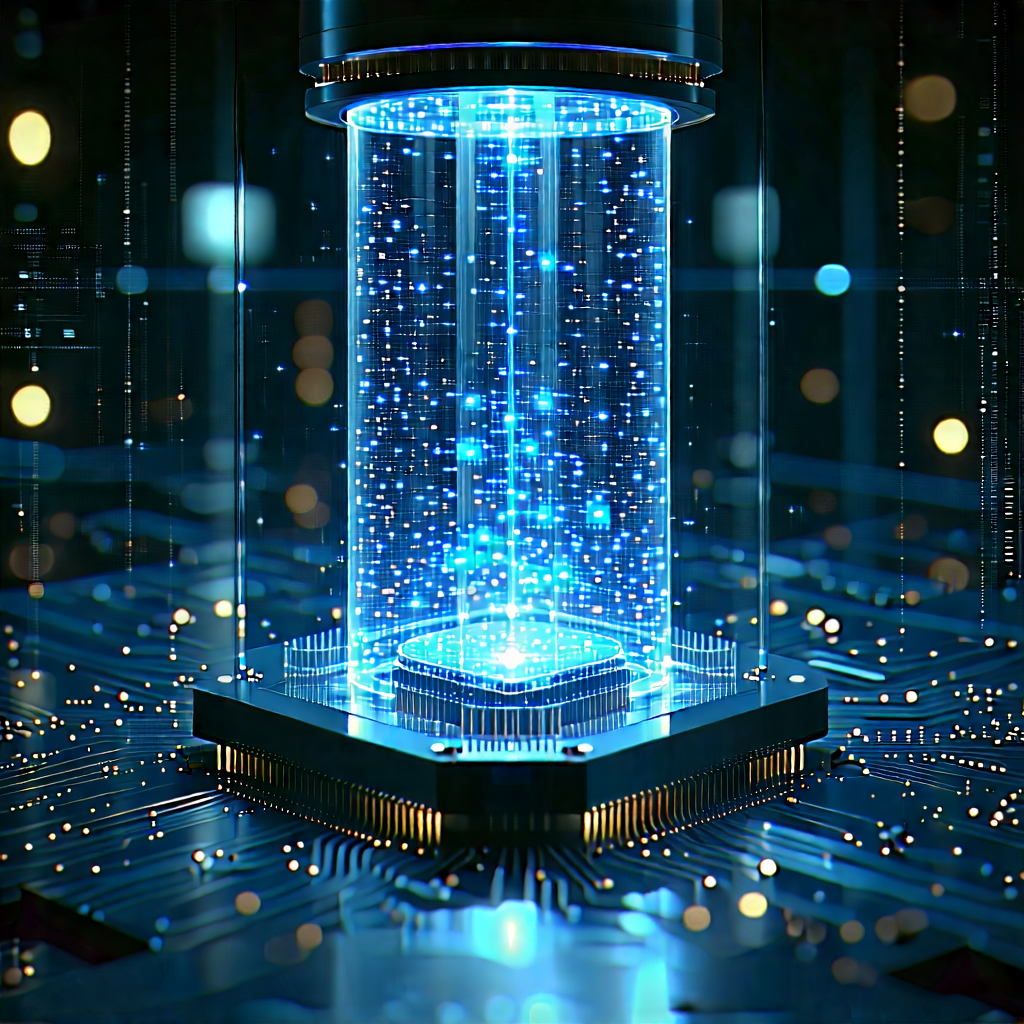 Quantum computer with data streams