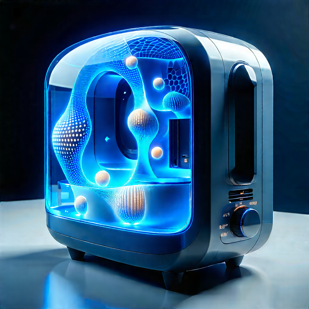 Innovative Smart Appliance Design With Small, Blue,