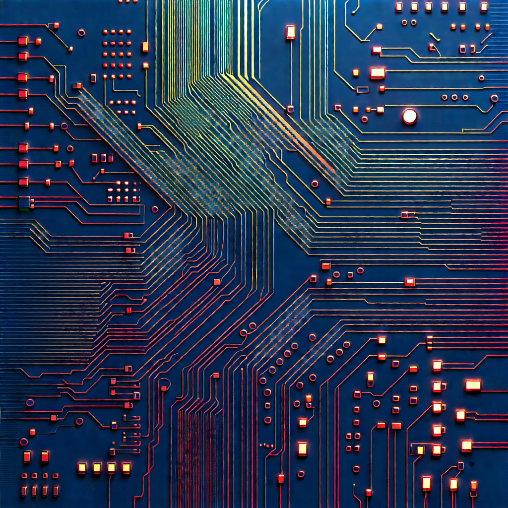 Circuit board with data streams