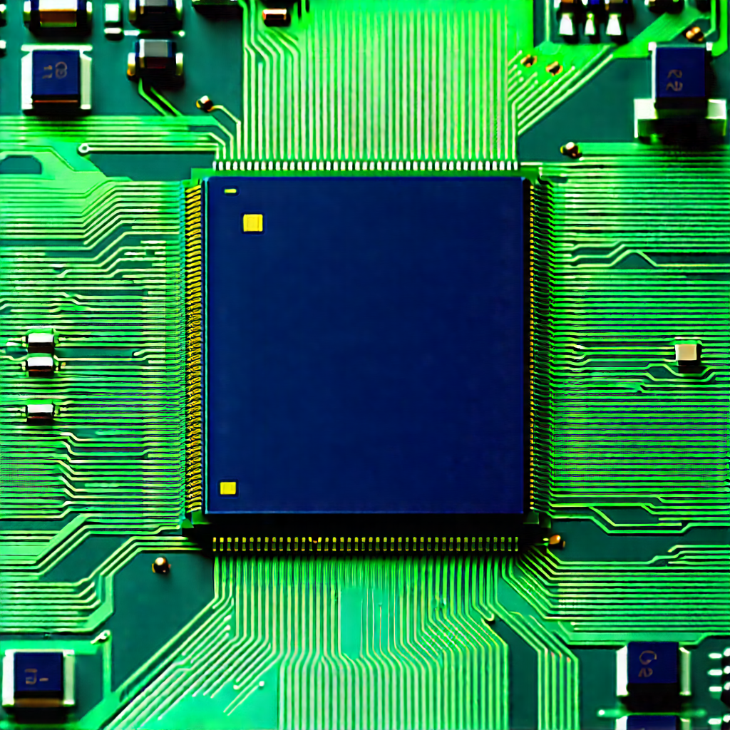 Close-up of microprocessor