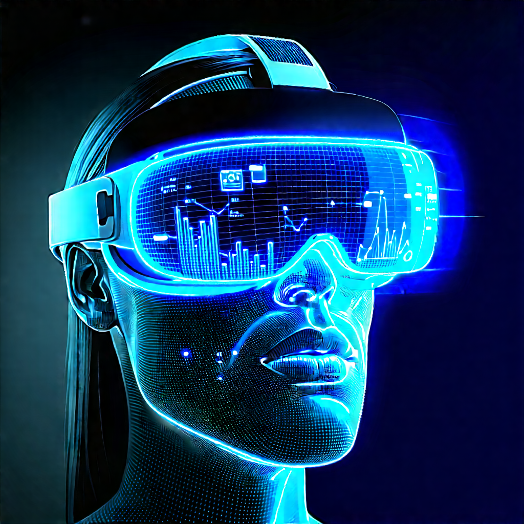 Vr headset with data visualization