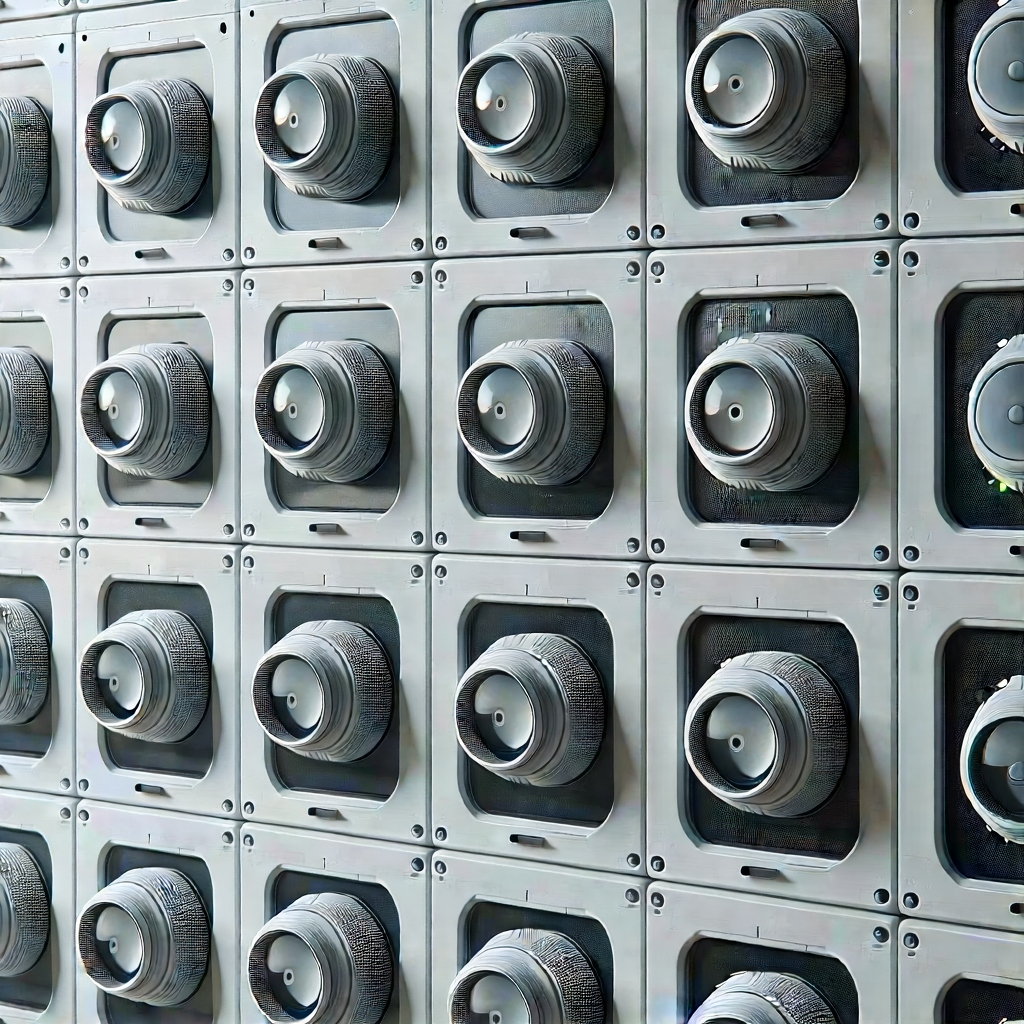 Close-up of sensor array
